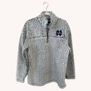 Notre Dame Fighting Irish Women’s XL Sherpa 3/4 Zip Pullover